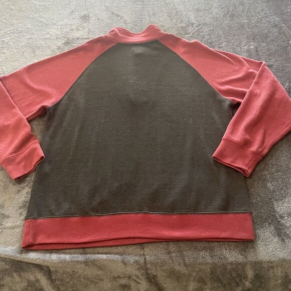 Alabama Crimson Tide Adult Medium 1/4 Zip Sweater Gray and Red Pressbox EUC - Picture 9 of 9